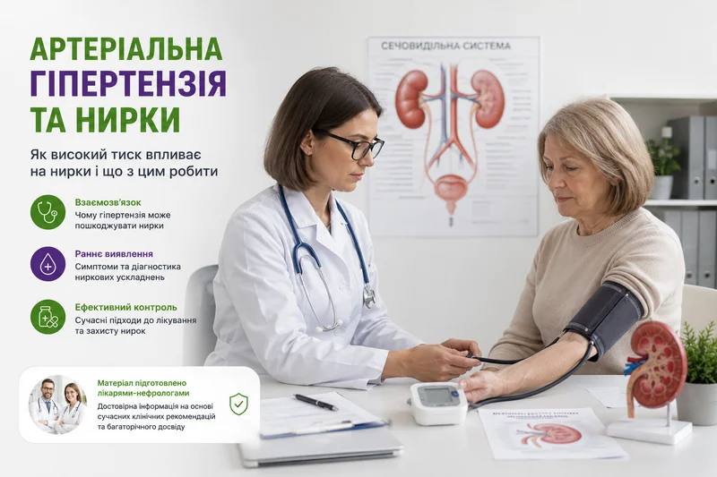 Артеріальна гіпертензія та нирки: як високий тиск впливає на функцію нирок