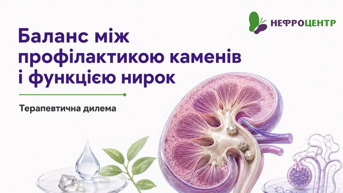 Баланс між профілактикою каменів і функцією нирок: терапевтична дилема