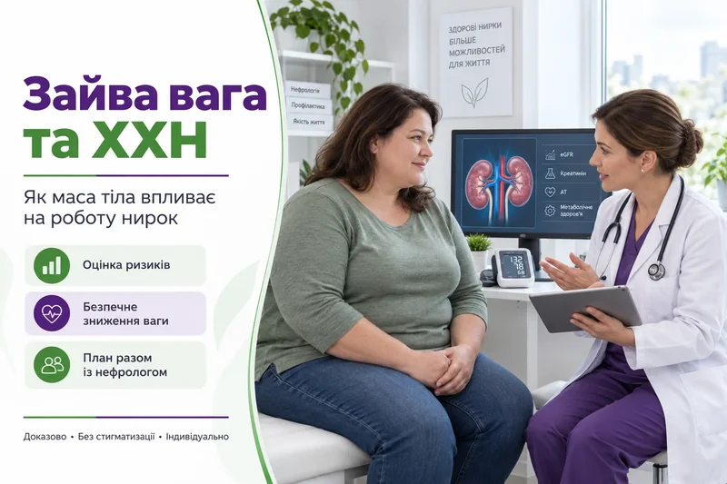 Зайва вага та хронічна хвороба нирок