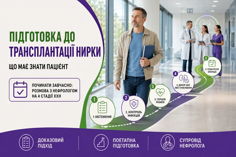 Підготовка до трансплантації нирки: що має знати пацієнт