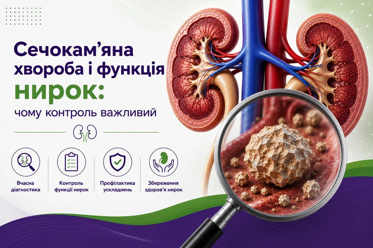 Сечокам’яна хвороба і функція нирок: чому контроль важливий